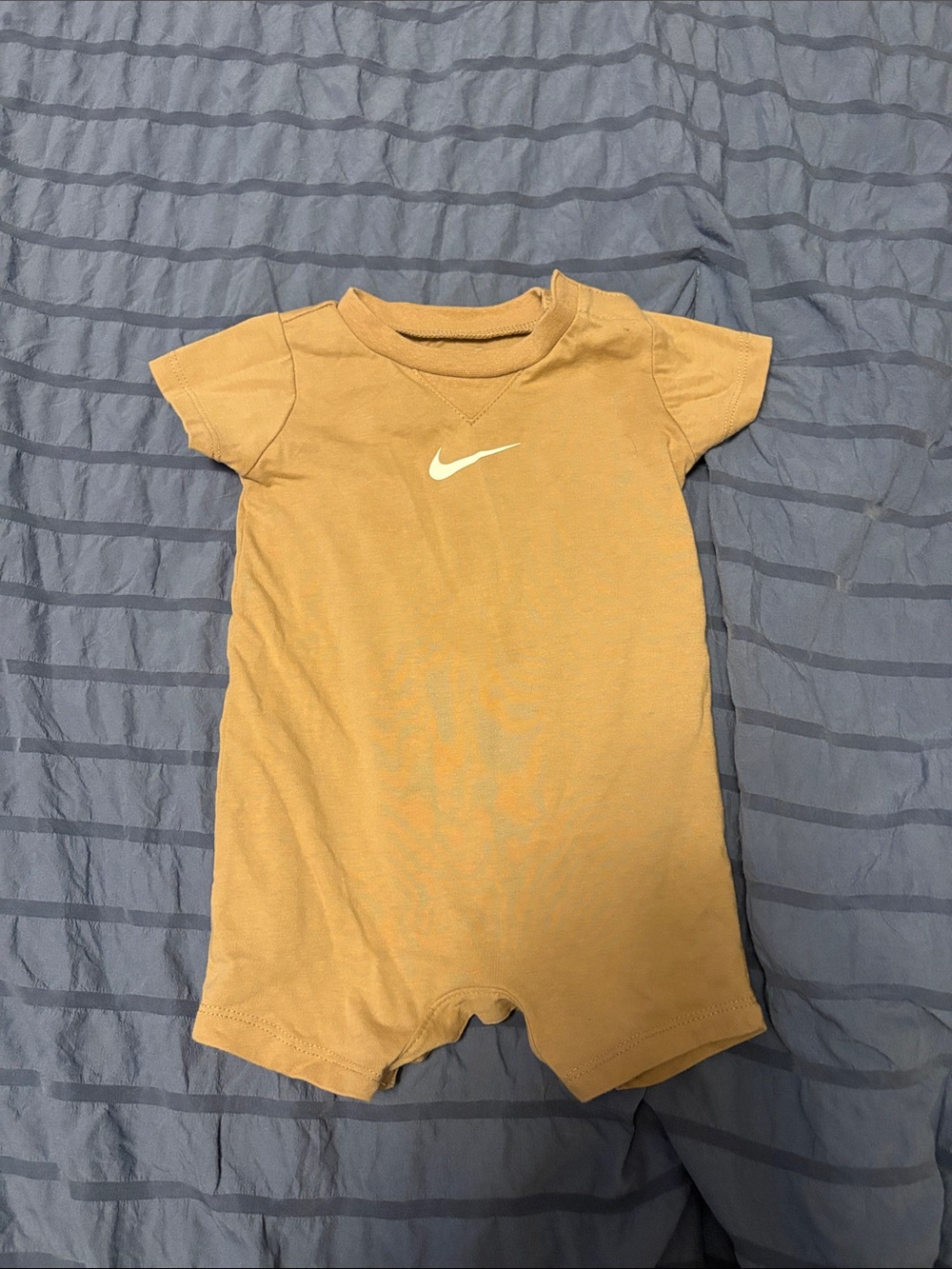 Nike Kids Short Sleeve One-Piece in Mustard Yellow